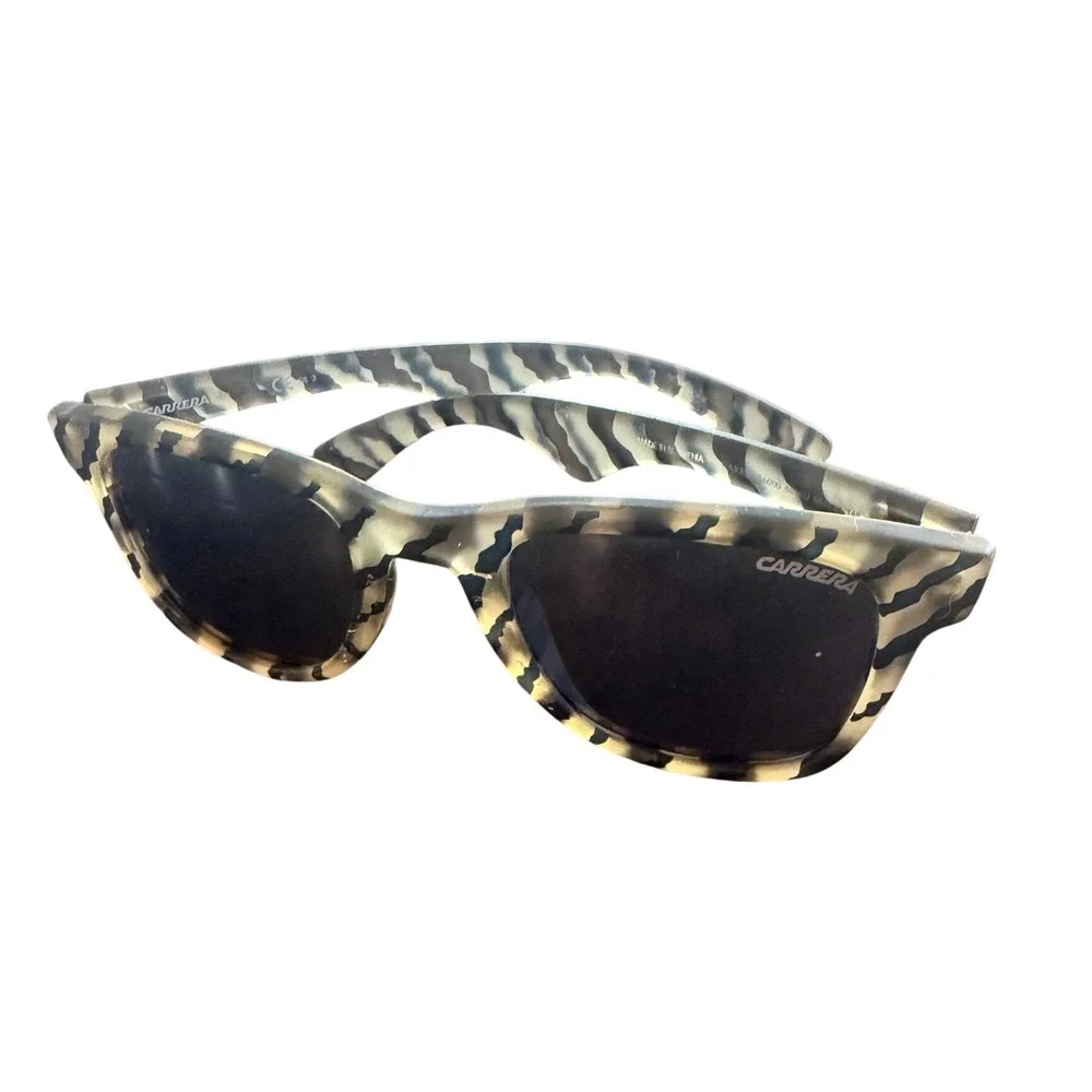 Carrera 6000 Tiger Stripe Sunglasses Olive Black Wayfarer 889KU 50-23-145